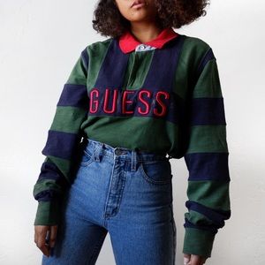 Guess Unisex 1981 Caleb Rugby Long Sleeve